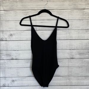 NASTY GAL | Black Spaghetti Strap Bodysuit